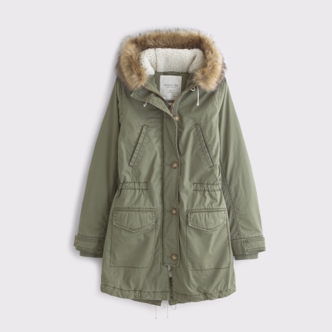 Женские куртки Abercrombie & Fitch Fleece-Lined Parka