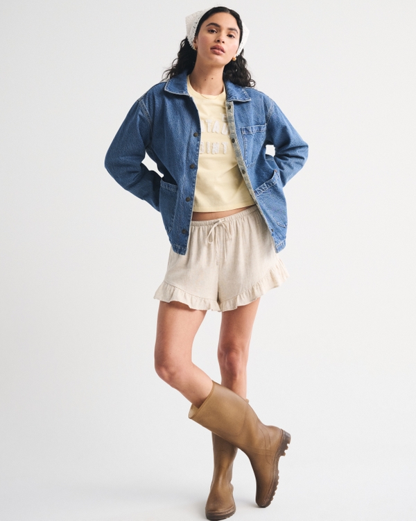 Women's Reversible Denim Shirt Jacket | Women's Clearance