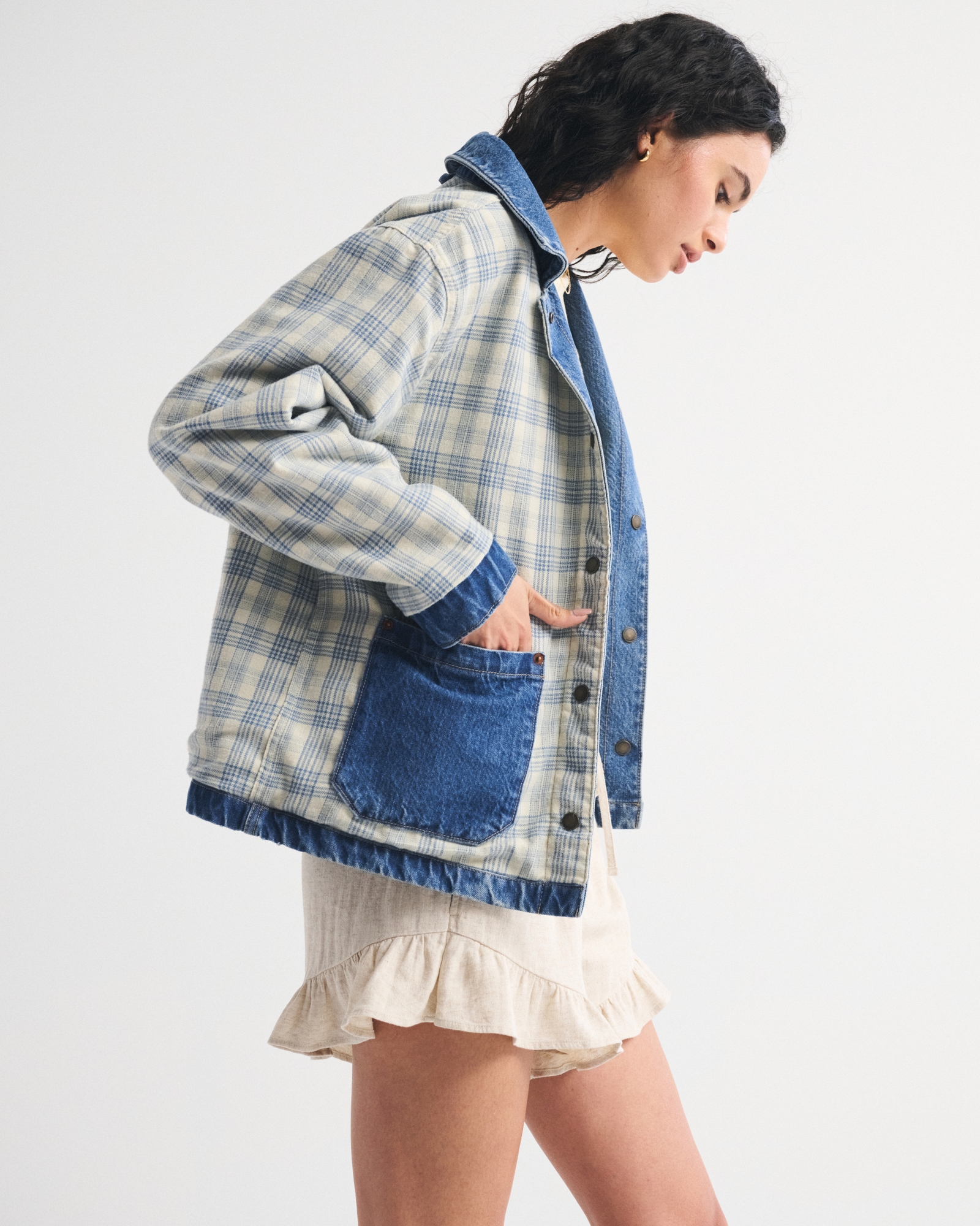 Reversible Denim Shirt Jacket