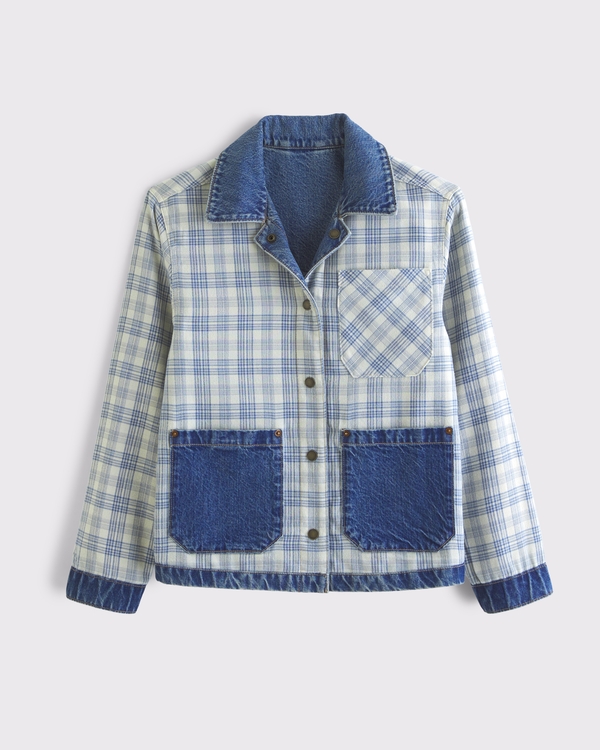 Women's Reversible Denim Shirt Jacket | Women's Clearance