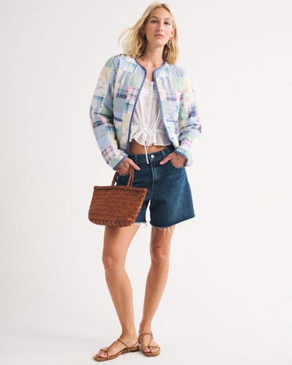 Women's Collarless Quilted Jacket | Women's Sale | Abercrombie.com