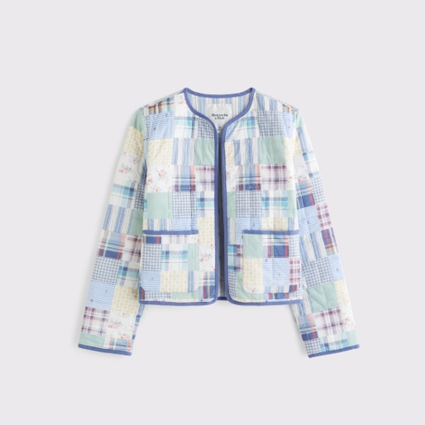 Женские куртки Abercrombie & Fitch Collarless Quilted Jacket