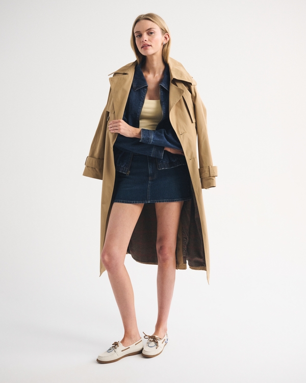 Relaxed Linen-Blend Denim Bomber Jacket, Dark Denim view 2