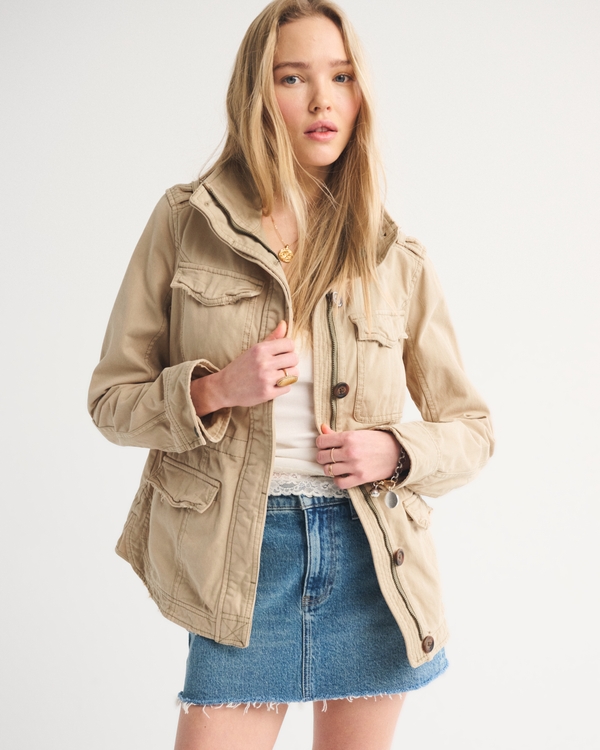 Military Jacket, Tan view 1