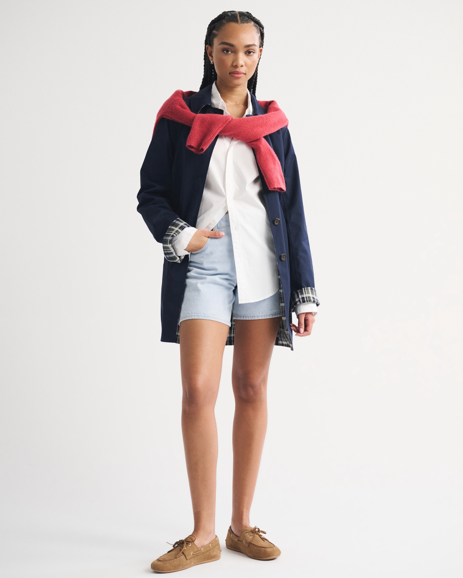 2-in-1 Reversible 100% Cotton Mac Coat