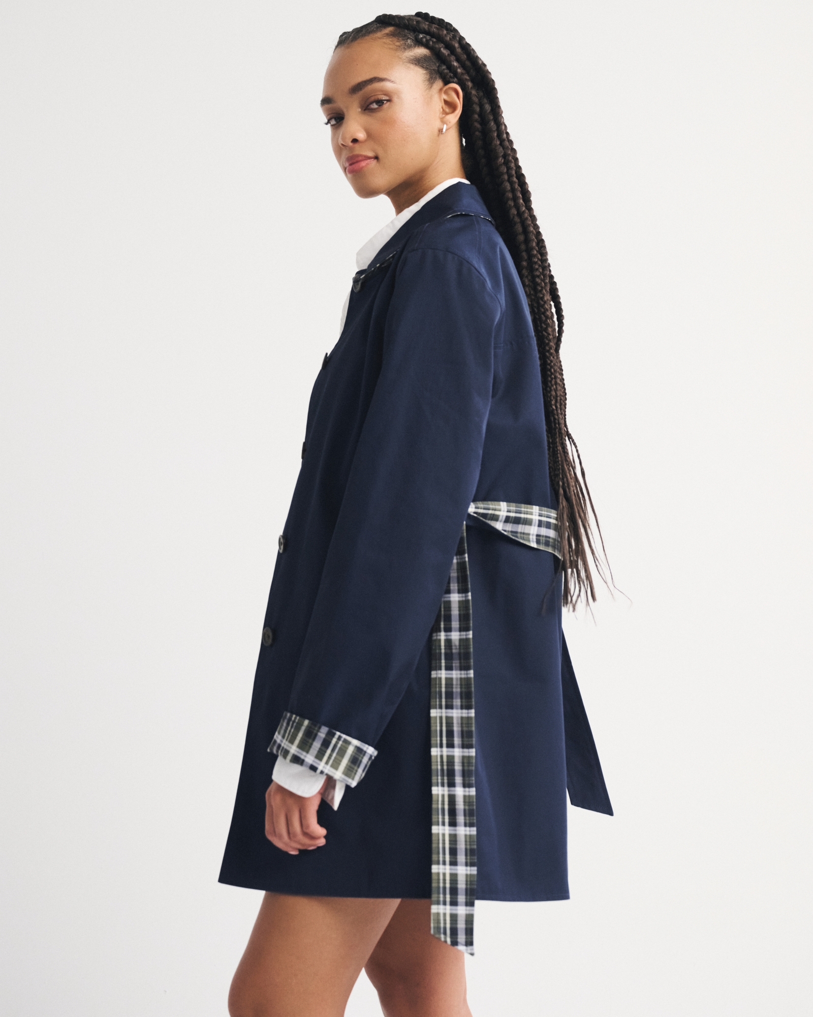 2-in-1 Reversible 100% Cotton Mac Coat