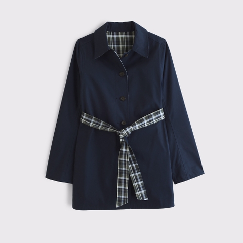 Женские куртки Abercrombie & Fitch 2-in-1 Reversible 100% Cotton Mac Coat