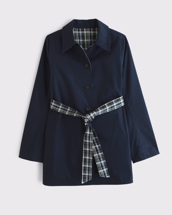 2-in-1 Reversible 100% Cotton Mac Coat