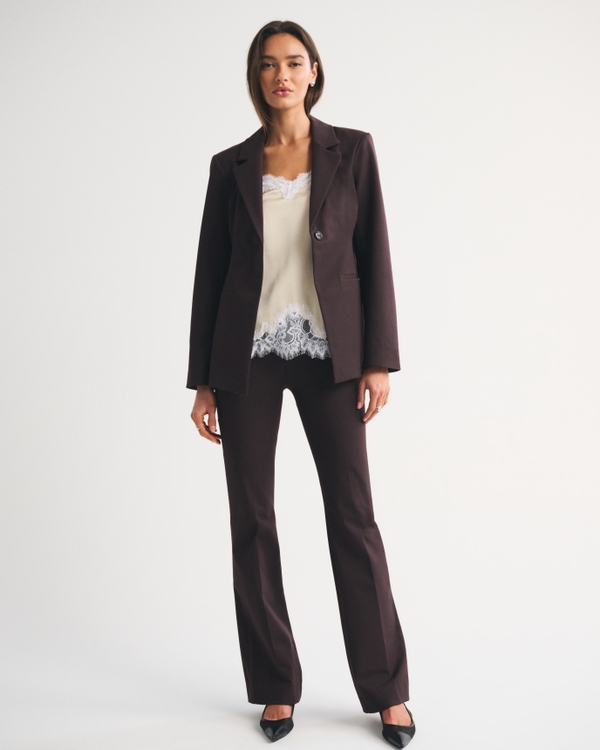 A&F Forme Slim Blazer, Dark Coffee view 2