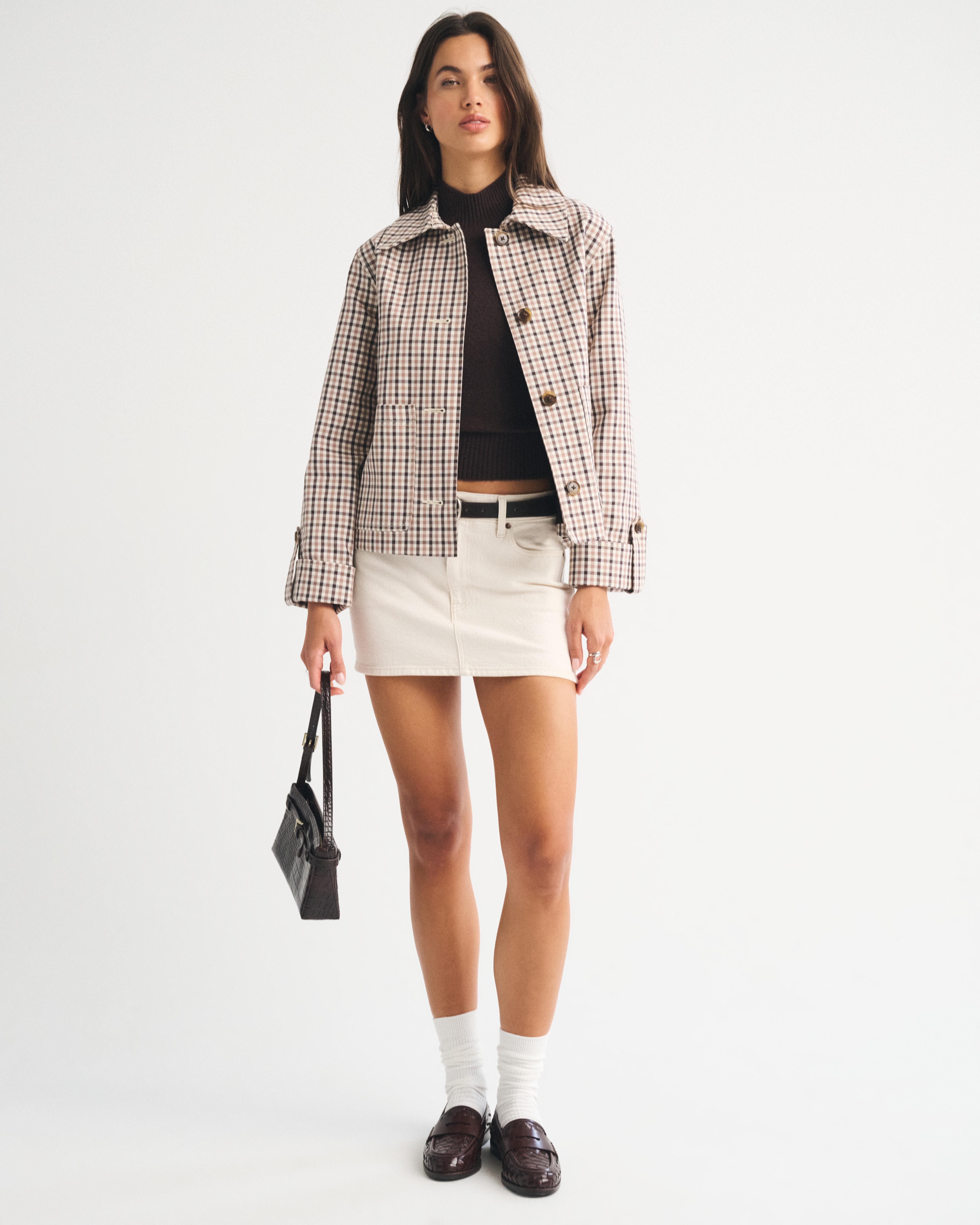 Женские куртки Abercrombie & Fitch A-Line Short Trench Coat — фото 3