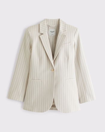 Women's Nipped Waist Suiting Blazer | Women's Office Approved | Abercrombie.com