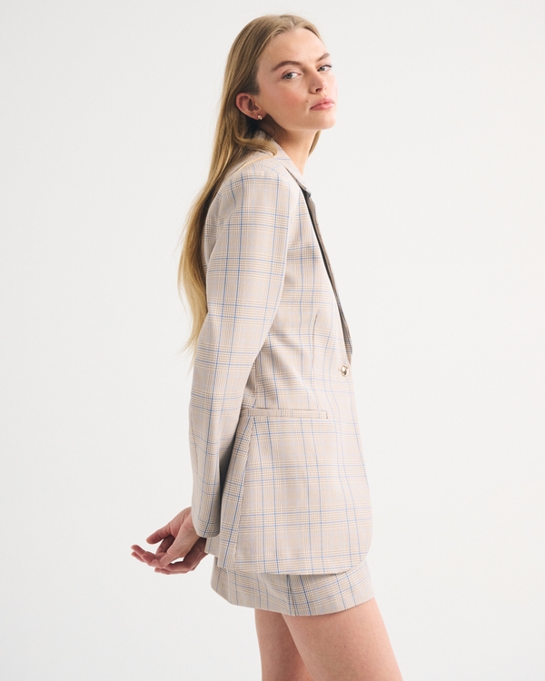 Nipped Waist Suiting Blazer