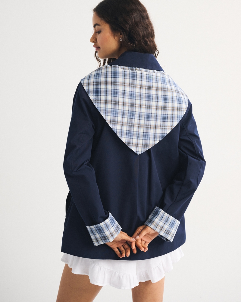 A-Line Removable Scarf Trench Coat - thumbnail 5
