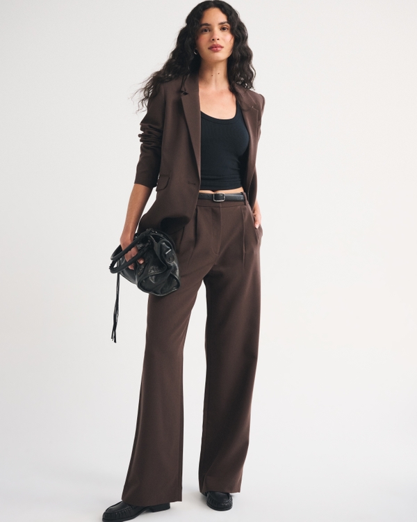 Classic Suiting Blazer, Dark Coffee view 2