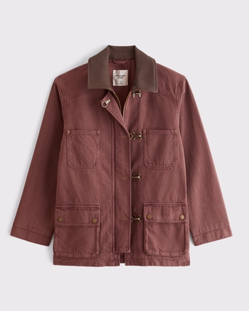 Mid-Length Denim Barn Jacket