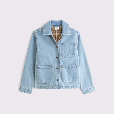 Женские куртки Abercrombie & Fitch Reversible Denim Shirt Jacket