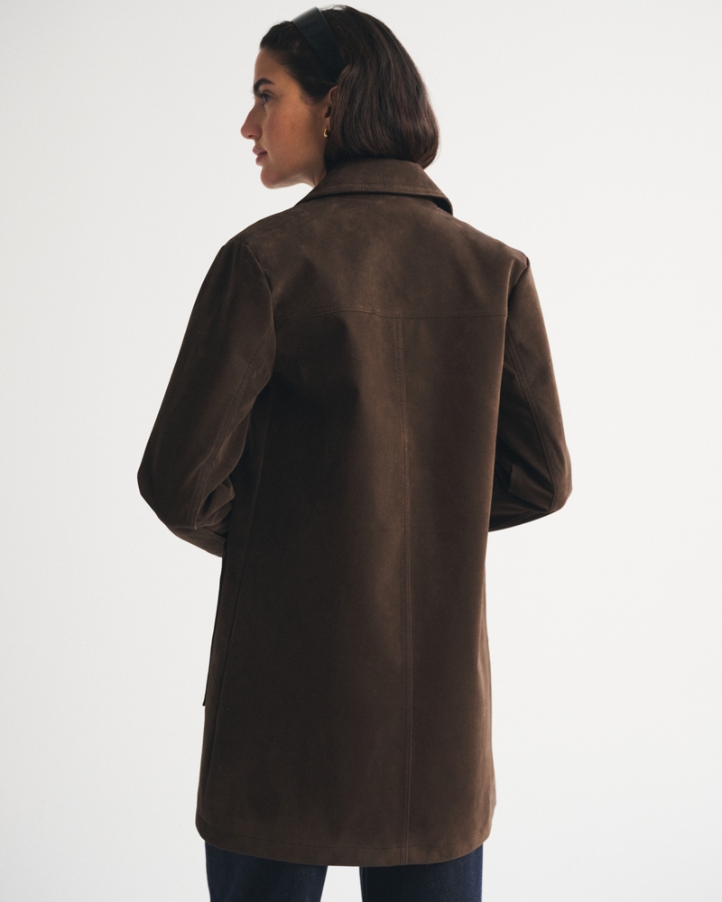 Longline Vegan Suede Jacket - thumbnail 5