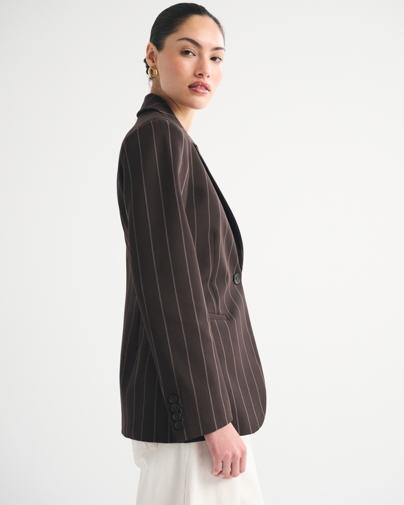 Nipped-Waist Suiting Blazer - thumbnail 8