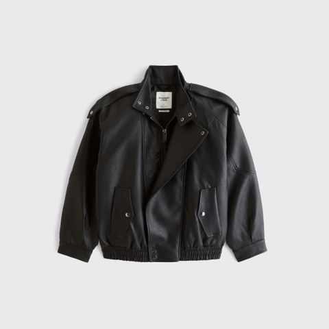 Женские куртки Abercrombie & Fitch A&F West Village Vegan Leather Bomber Jacket
