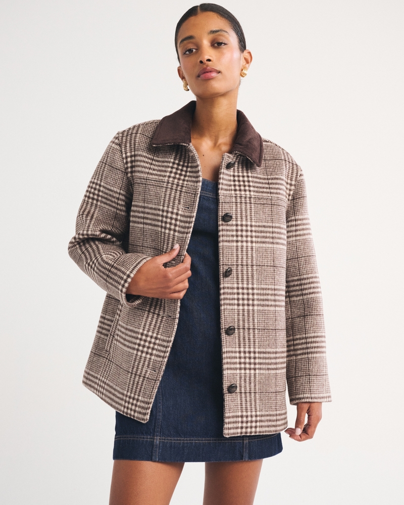 Wool-Blend Barn Jacket