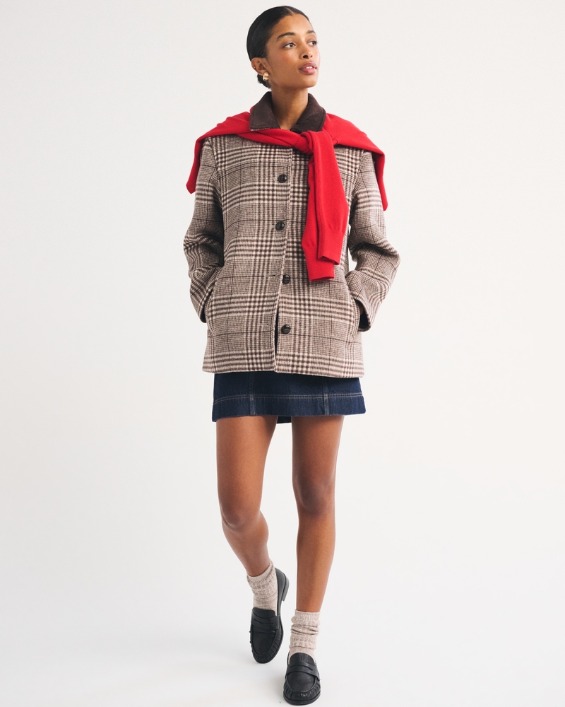Wool-Blend Barn Jacket - thumbnail 3