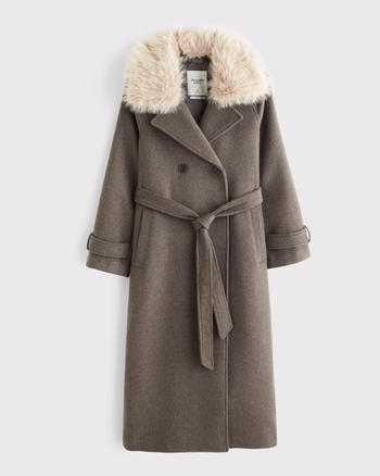 A&F Carrie Wool-Blend Trench Coat from Abercrombie & Fitch - $230