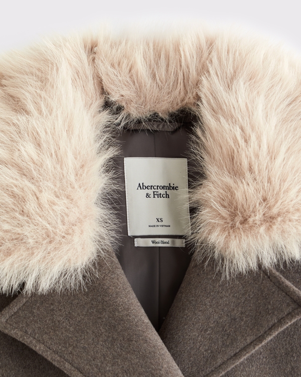 Women's A&F Carrie Wool-Blend Trench Coat | Women's Clearance