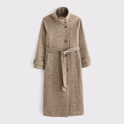 Женские куртки Abercrombie & Fitch Funnel Neck Wool-Blend Long Coat
