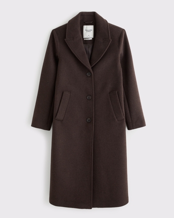 Wool-Blend Tailored Topcoat from Abercrombie & Fitch - $230