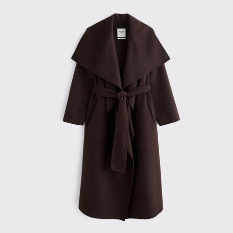 Женские куртки Abercrombie & Fitch Double-Cloth Wool-Blend Wrap Coat