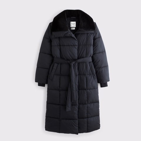 Женские куртки Abercrombie & Fitch Belted Long Puffer