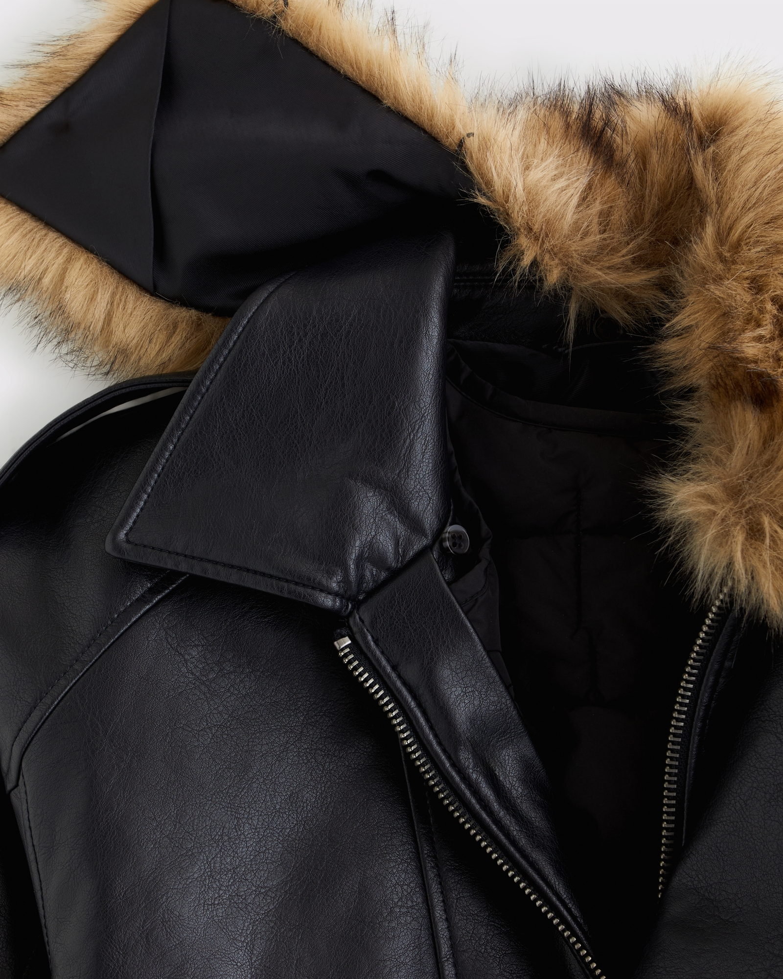 Women's Convertible Vegan Leather Bomber Jacket | Women's
