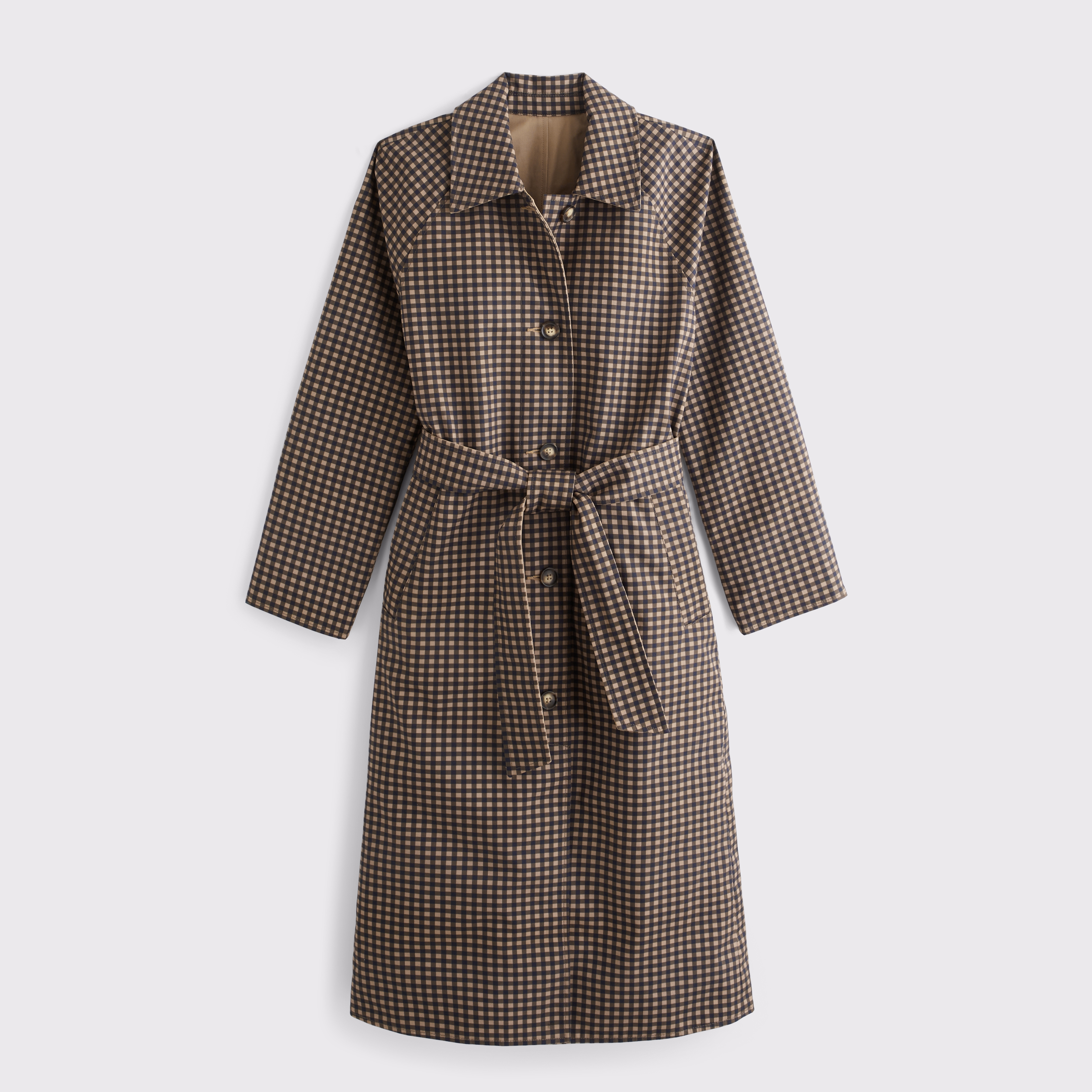 Женское пальто Abercrombie & Fitch 100% Cotton 2-in-1 Reversible Long Mac, цвет: Карамельный