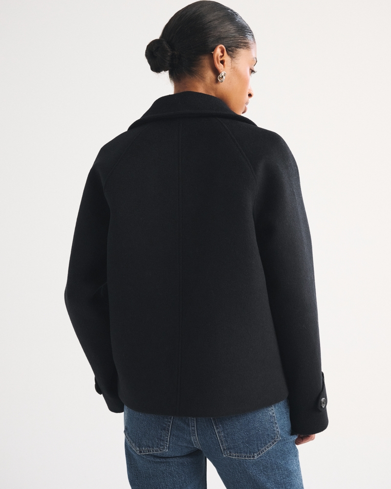 A&F Carrie Short Wool-Blend Trench Coat - thumbnail 10