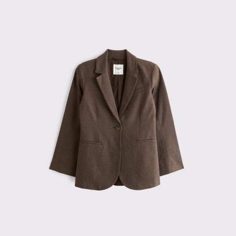 Женские пиджаки Abercrombie & Fitch Linen-Blend Nipped-Waist Blazer