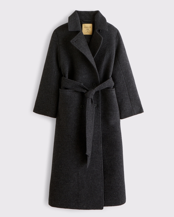 100% Wool Belted Coat