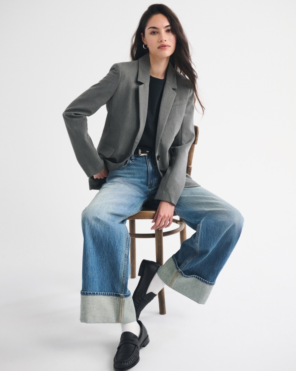 Classic Suiting Blazer, Gray Heather view 2