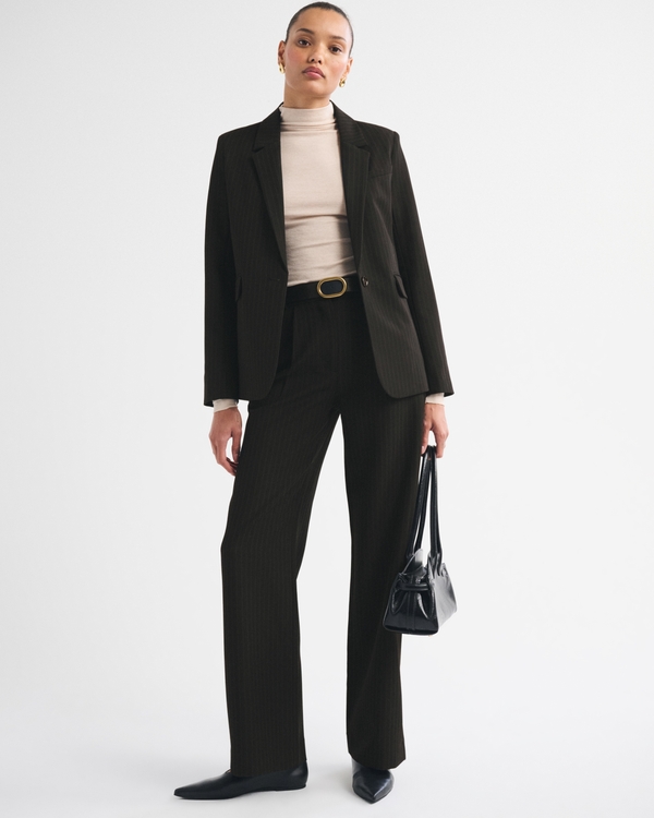 Classic Suiting Blazer, Black Stripe view 2