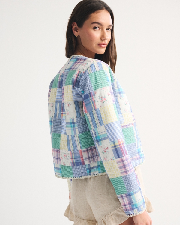 Reversible Collarless Quilted Jacket