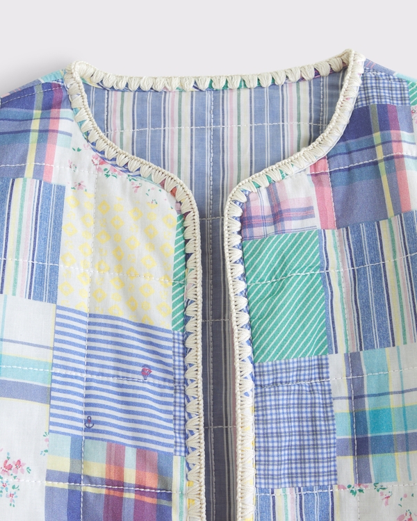 Reversible Collarless Quilted Jacket