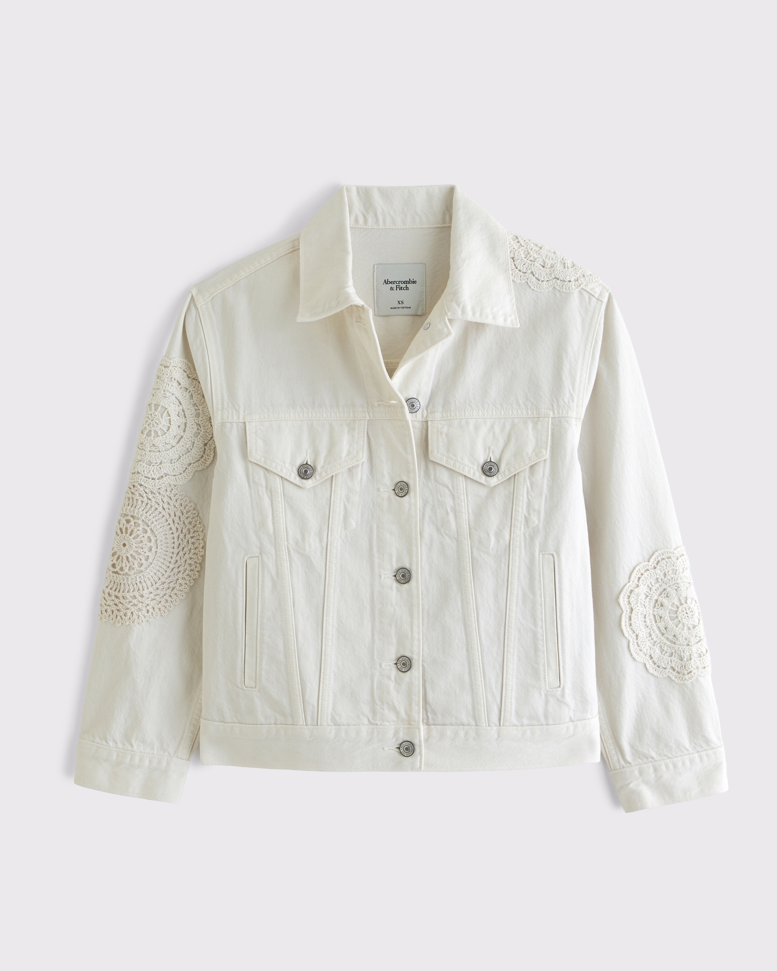 Crochet-Style Easy Denim Trucker Jacket