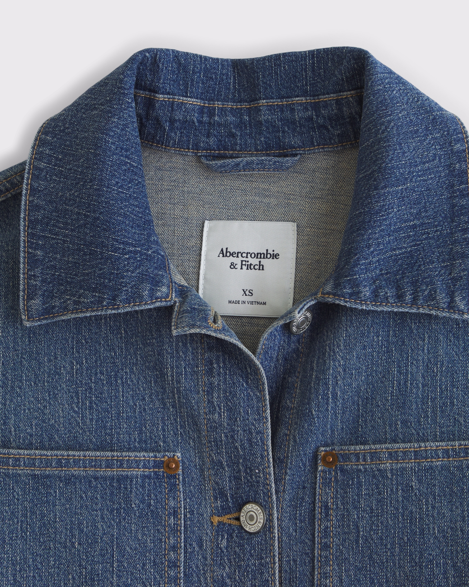 Reworked Linen-Blend Denim Shirt Jacket