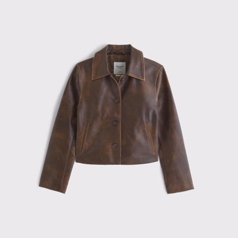 Женские куртки Abercrombie & Fitch Slim Vegan Leather Jacket