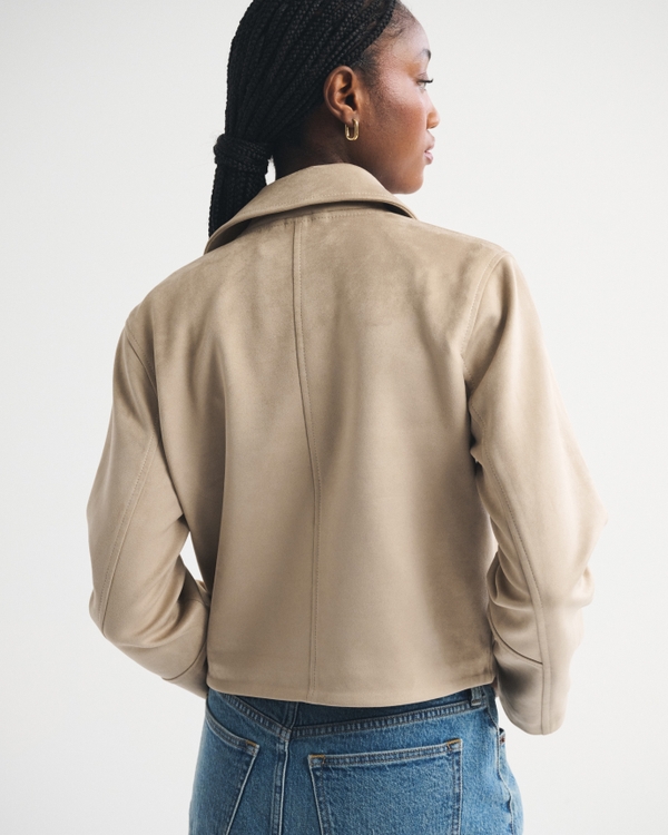Slim Vegan Suede Jacket
