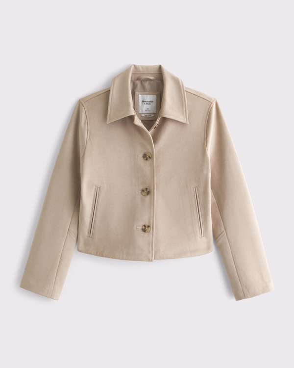 Slim Vegan Suede Jacket