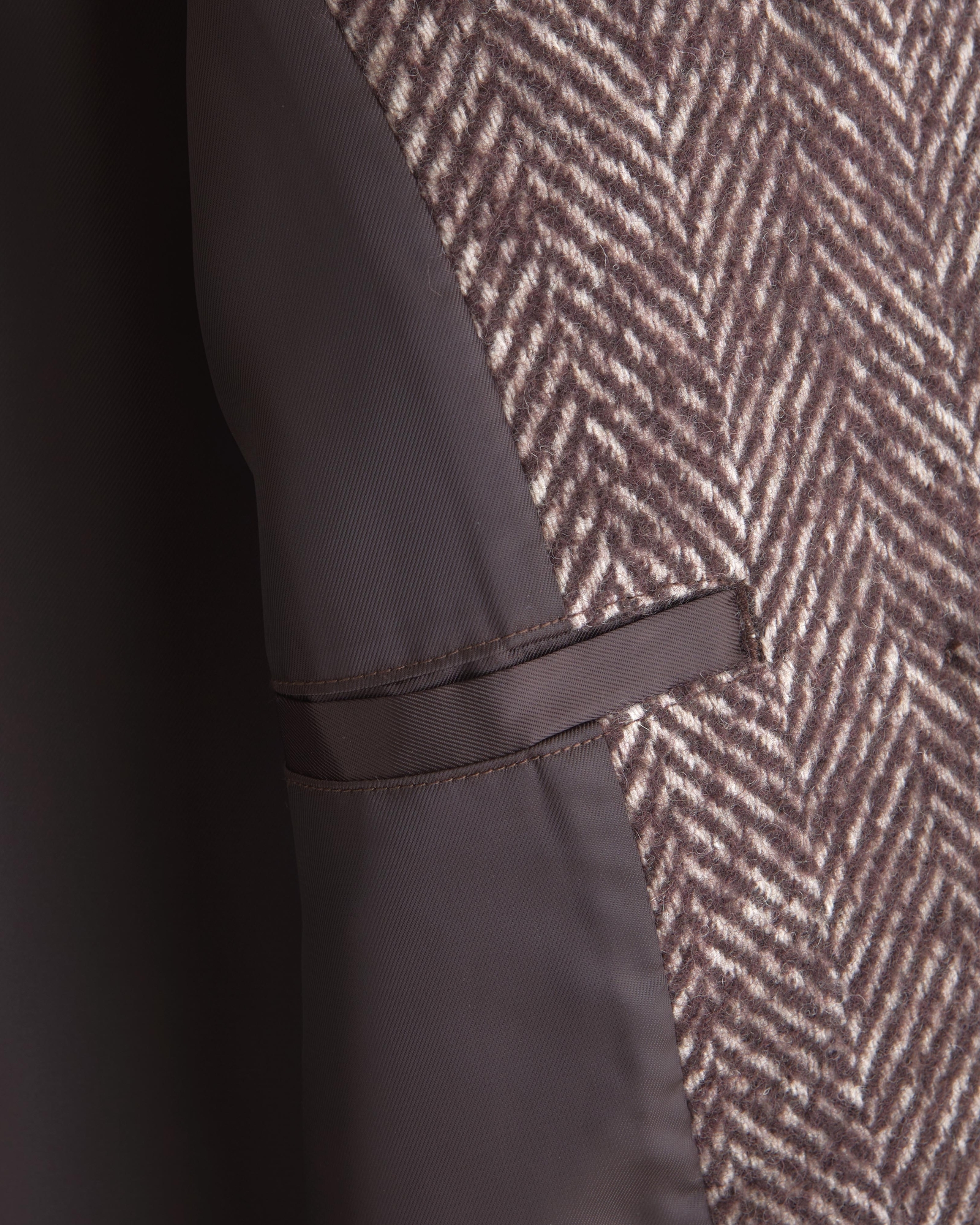 Funnel Neck Wool-Blend Short Coat