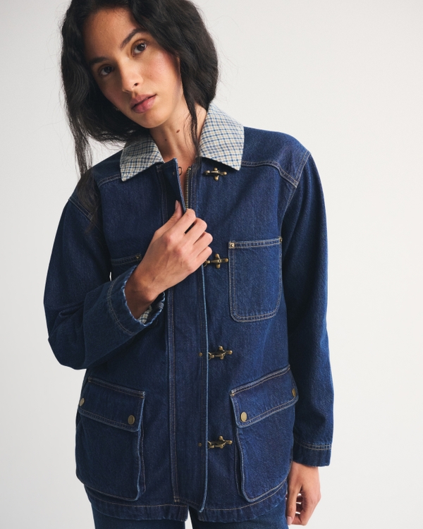 Mid-Length Denim Barn Jacket