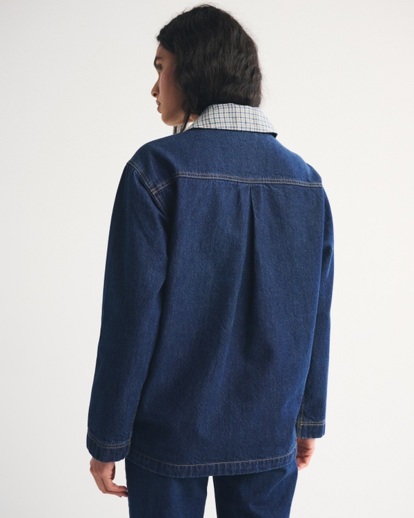 Mid-Length Denim Barn Jacket