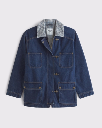 Mid-Length Denim Barn Jacket