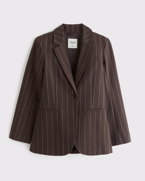 Nipped Waist Suiting Blazer